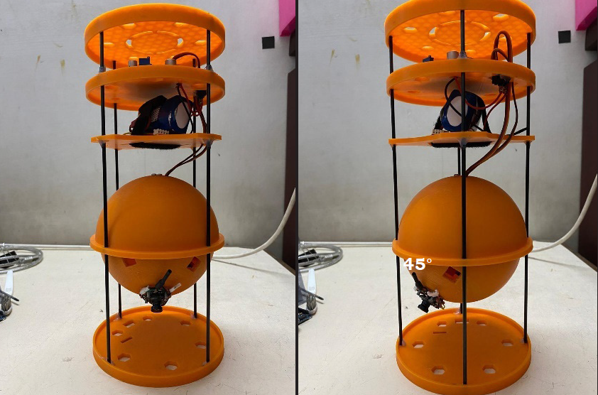 Parallel Manipulator Pointing 45° Camera