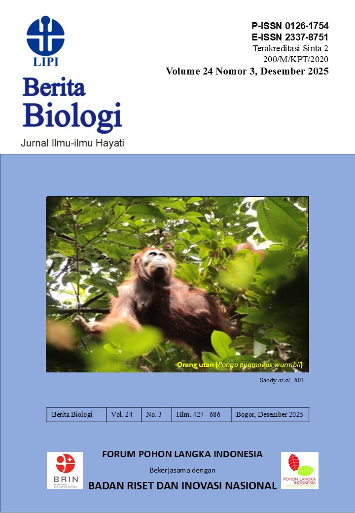 					View Vol. 24 No. 3 (2025): Berita Biologi
				