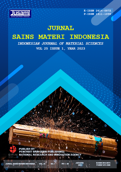 					View Vol. 25 No. 1 (2023): Jurnal Sains dan Materi Indonesia
				