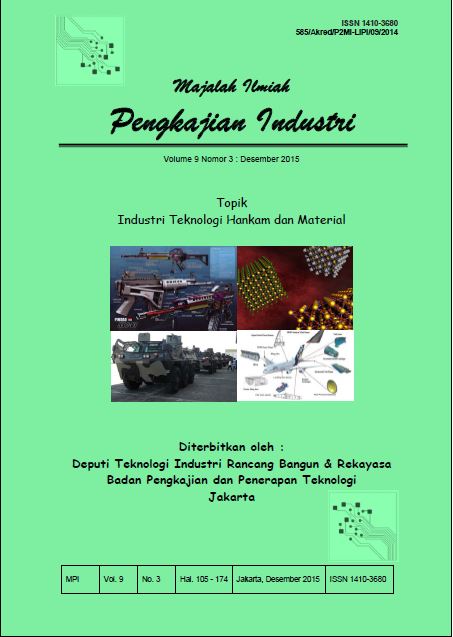 					View Vol. 9 No. 3 (2015): Majalah Ilmiah Pengkajian Industri; Journal of Industrial Research and Innovation
				
